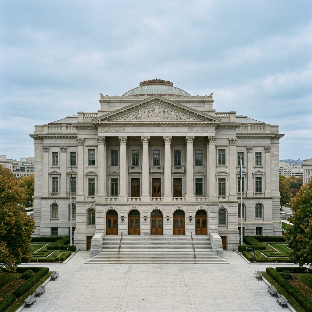 Illinois statehouse building exterior representing state drug law legislation